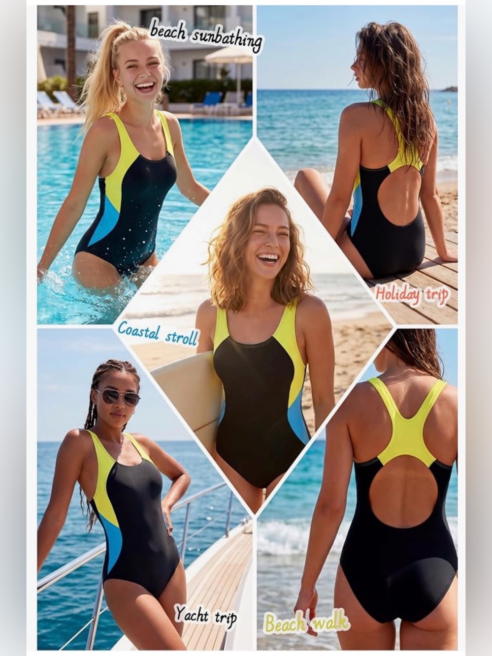 NWT Colourblock One-Piece Period Swimsuit – Racerback XS Teen Woman’s